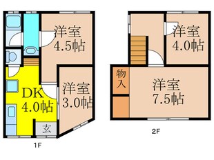 蛭子谷貸家の物件間取画像